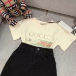 peter rabbit X Gucci tshirt+Gucci jacquard denim half skirt
