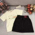 peter rabbit X Gucci tshirt+Gucci jacquard denim half skirt