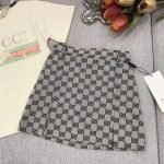 peter rabbit X Gucci tshirt+GG jacquard denim half skirt (1)