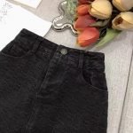 gucci short sleeve+jacquard denim half skirt set (1)