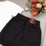 gucci short sleeve+jacquard denim half skirt set (1)