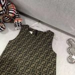 fendi 2025SS classic old flower vest denim dress
