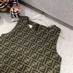fendi 2025SS classic old flower vest denim dress