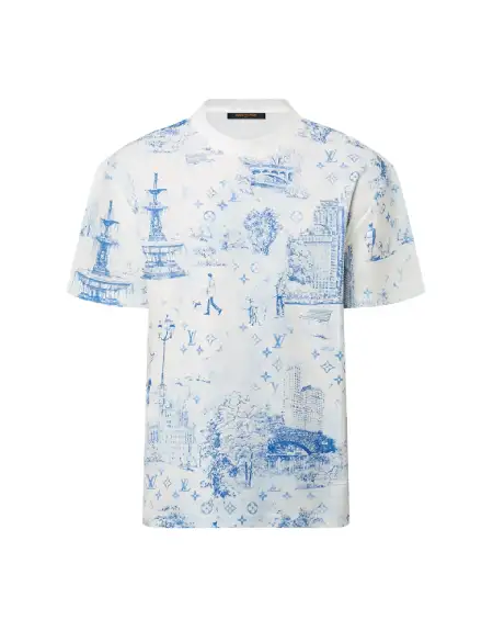 LV Printed Cotton Pique T-Shirt