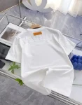 LV round neck embroidered cotton T-shirt