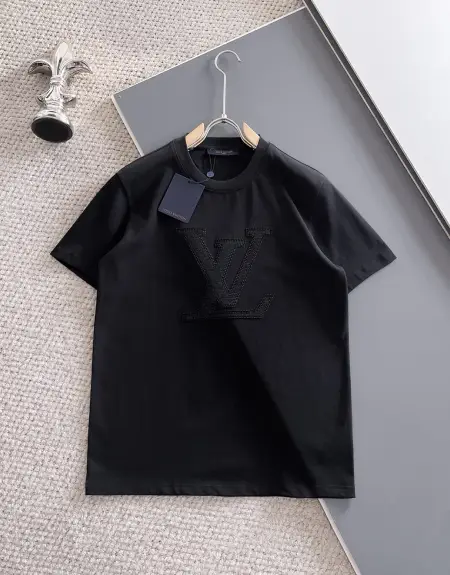 LV round neck embellished cotton T-shirt