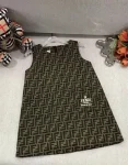 Fendi 2025SS classic old flower vest denim dress