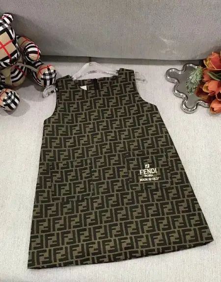 Fendi 2025SS classic old flower vest denim dress