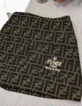 fendi short sleeve+jacquard denim half skirt set (6)