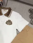 fenndi turn up polo shirt+embroidered slub shorts (7)