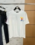LV cotton printed round neck T-shirt