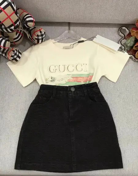 Peter rabbit X Gucci tshirt+Gucci jacquard denim half skirt
